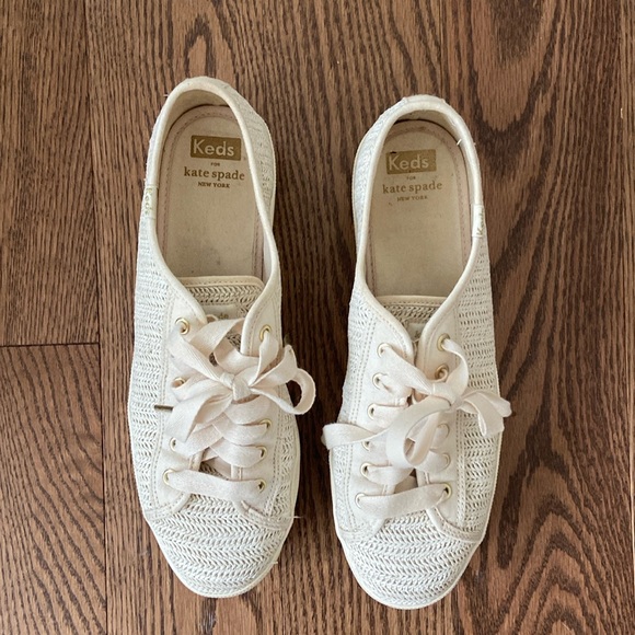 Keds x Kate Spade woven platform shoes sz 10 - Picture 4 of 9